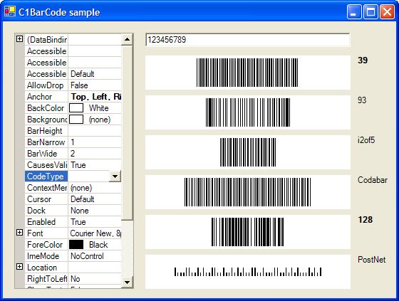 bar code image. ComponentOne BarCode for .