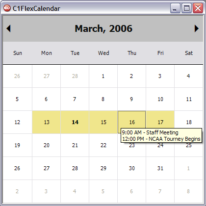 Calendars Monthly on Creating A Derived Calendar Control With Flexgrid For  Net