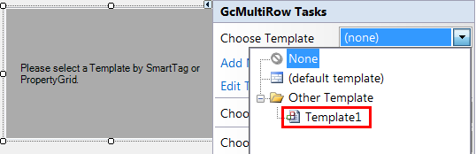 GcMultiRow control Smart Tag.