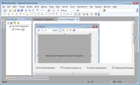 ordersBindingNavigator and ordersGcMultiRow