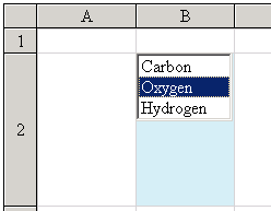 List Box Cell Type with List