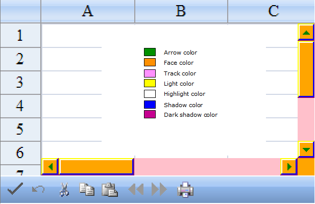 Scroll Bar Colors Diagram