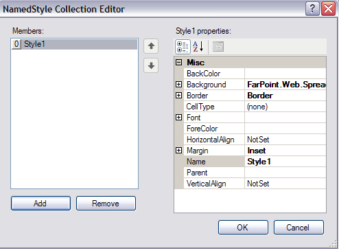 Spread Designer NamedStyle Collection Editor