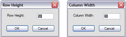 Row Height Dialog in Spread Designer