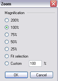 Zoom Dialog in Spread Designer