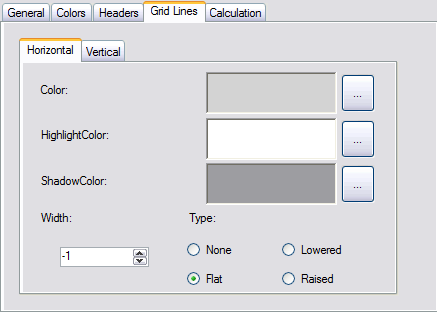 Spread Designer Sheet Settings Dialog Grid Lines Tab