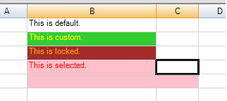 Cell Colors Example