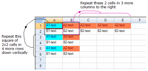 Ranges of Cells Filled