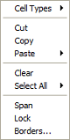 Context Menu for Range of Cells in Spread Designer