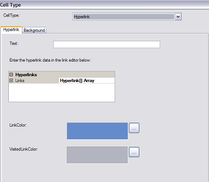 Spread Designer Cell Type Dialog Hyperlink