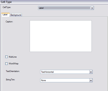 Spread Designer Cell Type Dialog Image Tab