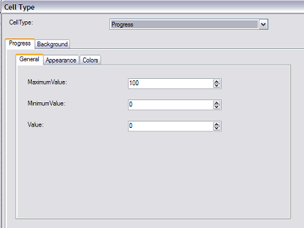 Spread Designer Cell Type Dialog Progress Tab