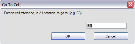 Go To Cell Dialog