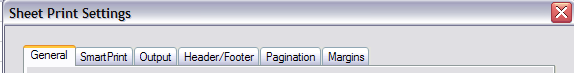 Spread Designer Sheet Print Settings Dialog Top
