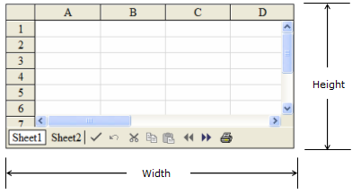 Height and Width Dimensions of the Control