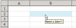 Date Time Cell Type with Message