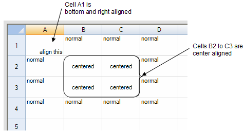 Cell Align Example
