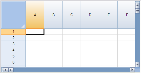 Header with row heightened and column widened