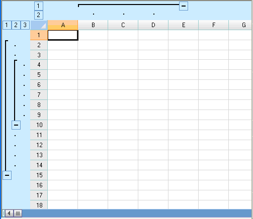 Outline (Range Group) of Rows and Columns