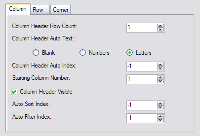 Spread Designer Sheet Settings Headers Tab