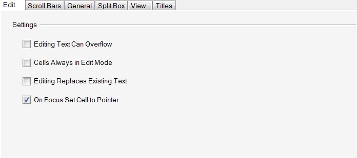 Spread Designer Spread Settings Dialog Box