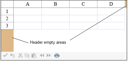 Header Empty Areas