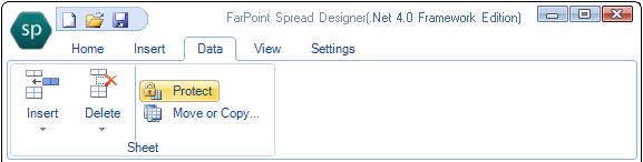 Spread Designer Data Menu