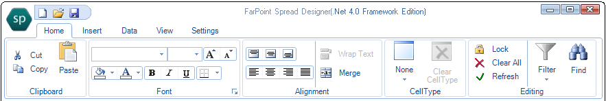 Spread Designer Home Menu