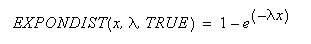 Equation EXPONDIST (probability density)