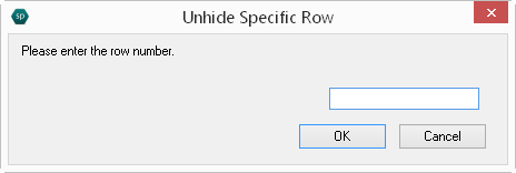 Unhide Specific Row Dialog in Spread Designer