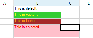 Cell Colors Example