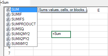 Floating formula bar