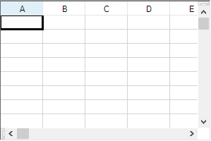 Spread with no row headers