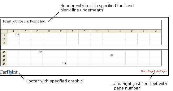 Printed Page Example with Header and Footer