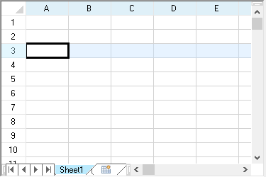 Row Selected in the Data Area