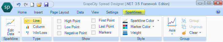 Sparklines Menu