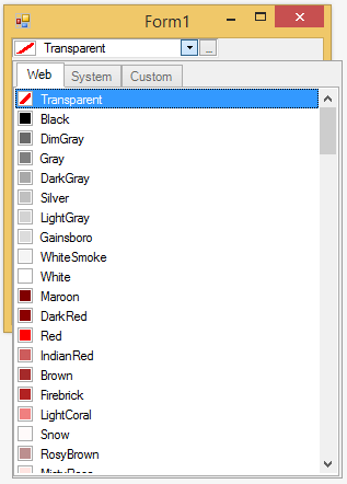 C1ColorPicker List