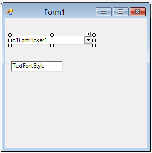 C1FontPicker on Form