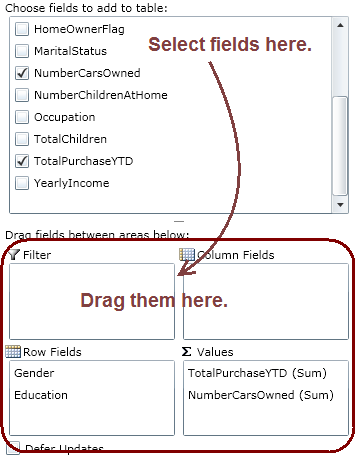 C1Olap Data Panel