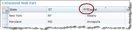 Resizing Columns