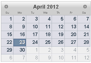 Displaying the Full Calendar Month Name and Year