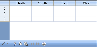 Spread with custom column header text