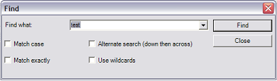 Search (Find) Dialog