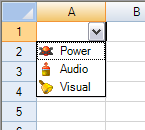 Combo box with icons along with text