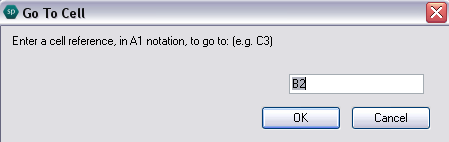 Go To Cell Dialog
